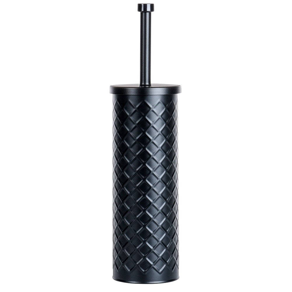 Stylish toilet brush with durable black bristles