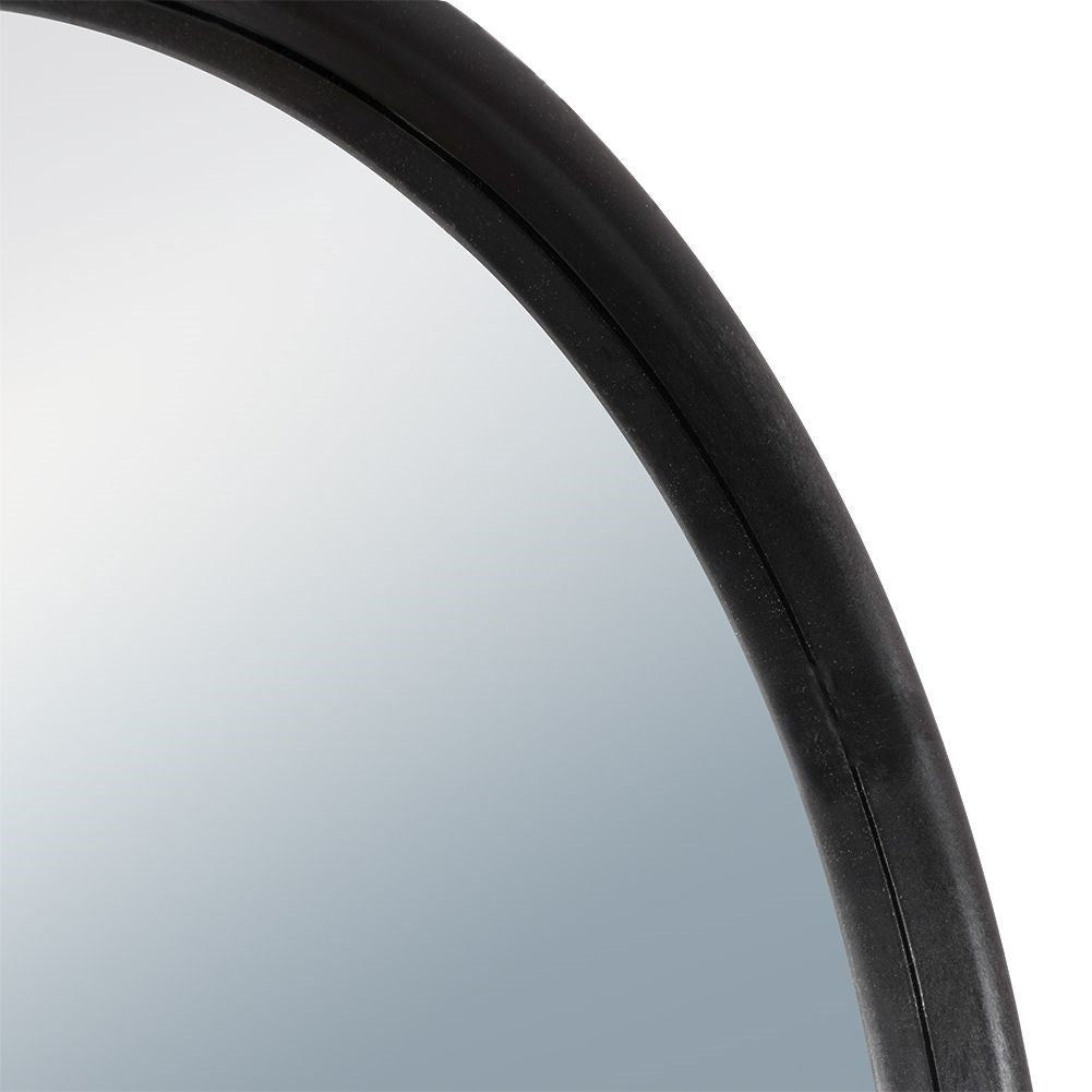 Stylish wall mirrors with black frames and natural rope