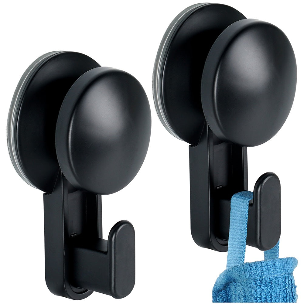 Suction Cup Hook, Black, 5.5 cm, 2-Pack