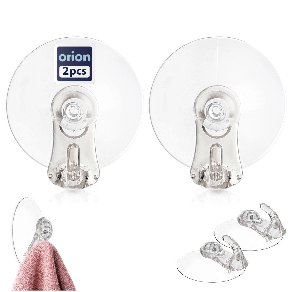 Suction Cup Hooks, 5 cm, Set of 2, Reusable