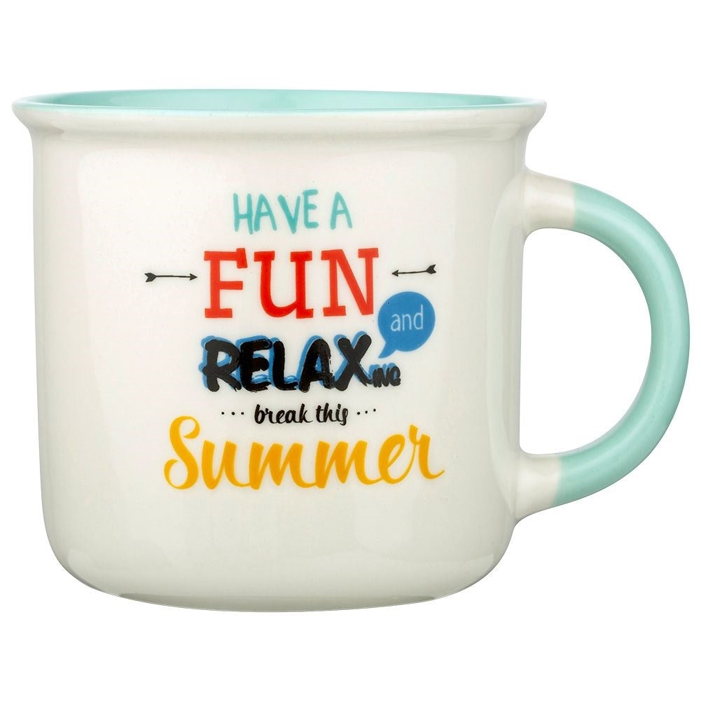 Summery porcelain cup - dishwasher safe and perfect for drinks