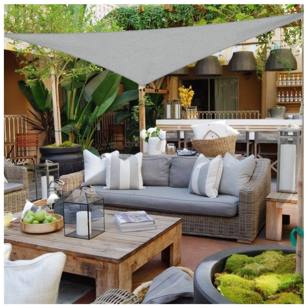 Sunshade sail waterproof canopy 3x3x3m ModernHome - gray