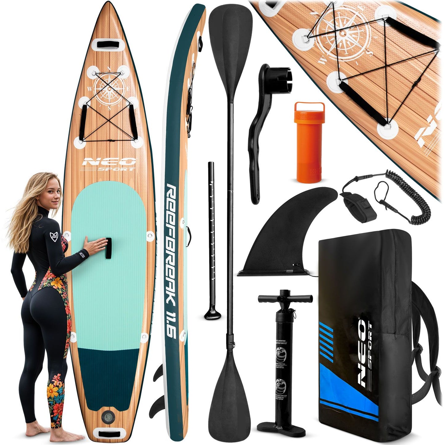 Sup board Reefbreak 350 x 81 x 15 cm Neo-Sport 170104