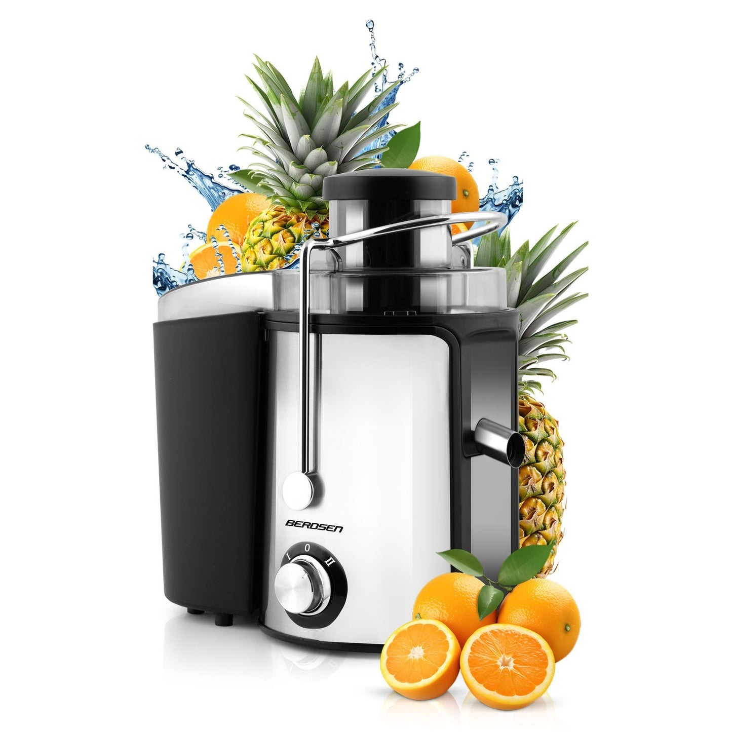 Juicer 600W, Stainless Steel, Black, 0.5L Capacity