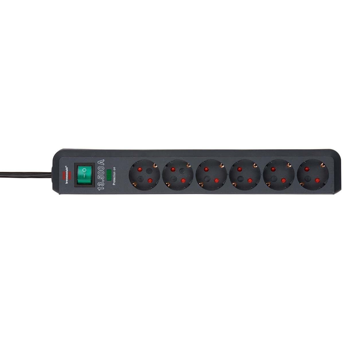 Surge Protected Extension Socket Eco-Line 6-Way1.50 m - Earthed Plug