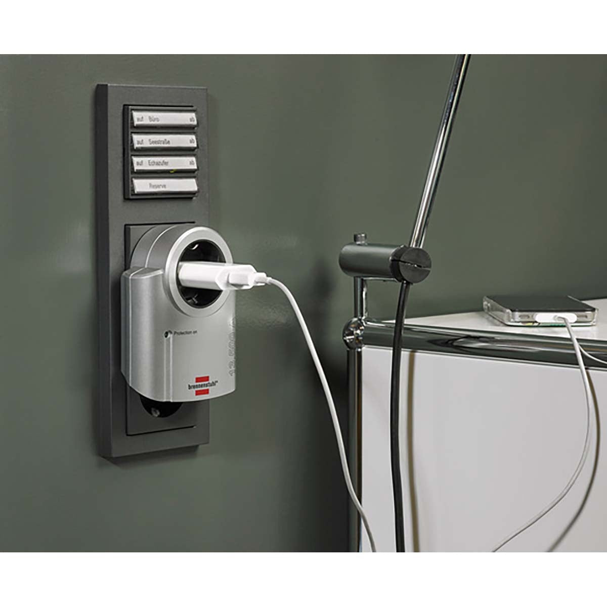 Surge Protected Extension Socket Primera-Line 1-Way - Grounded Contact