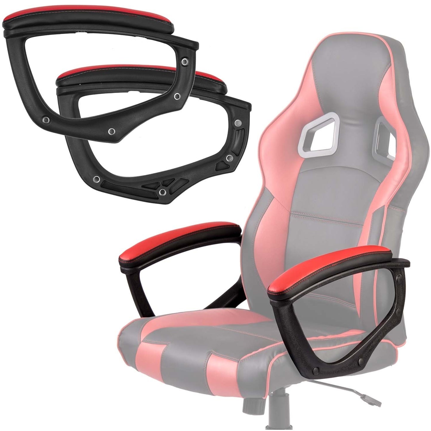 Surmo armrests black and red