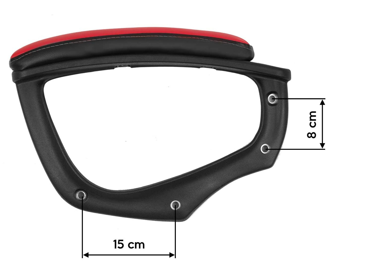 Surmo armrests black and red