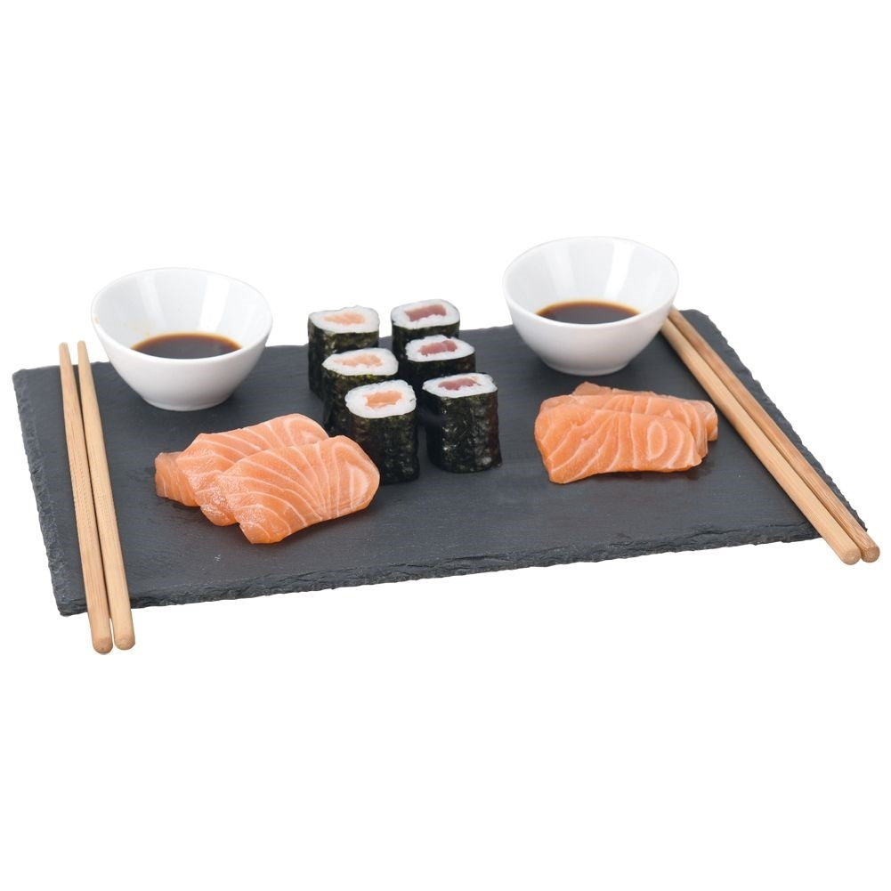 Sushi serving set for 2 - complete with 7 accessories