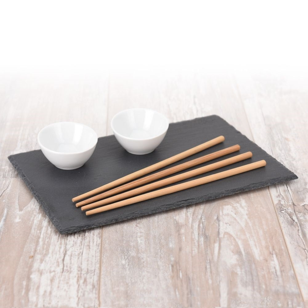 Sushi serving set for 2 - complete with 7 accessories