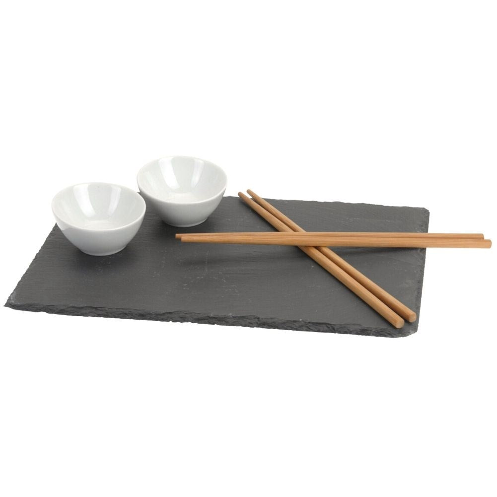 Sushi serving set for 2 - complete with 7 accessories