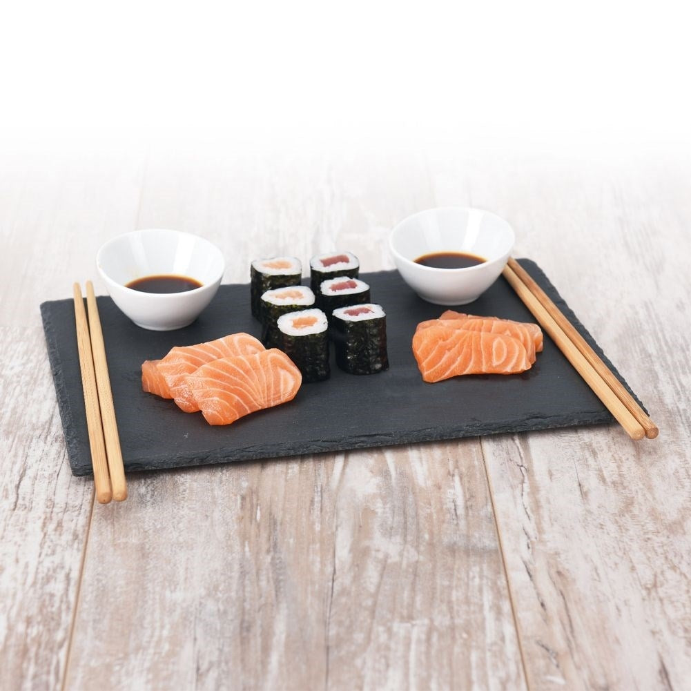 Sushi serving set for 2 - complete with 7 accessories