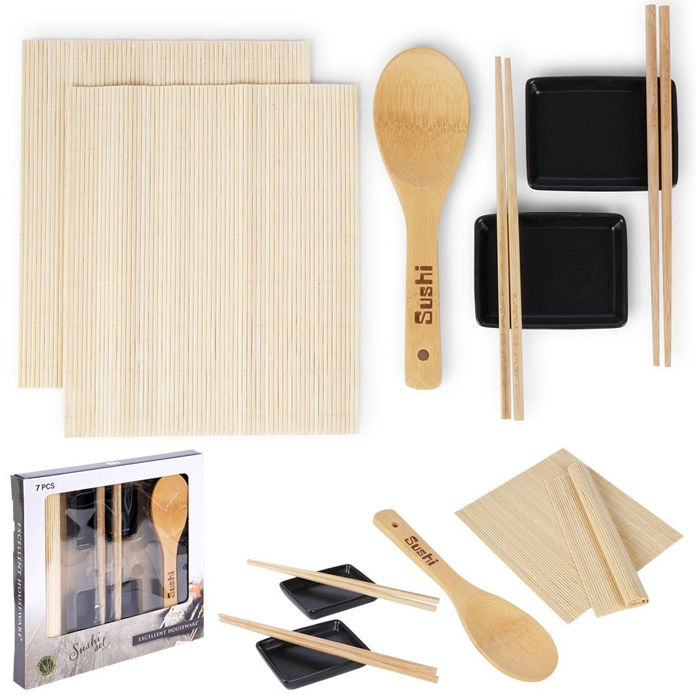 Sushi set for two: 7 accessories - Perfect gift idea