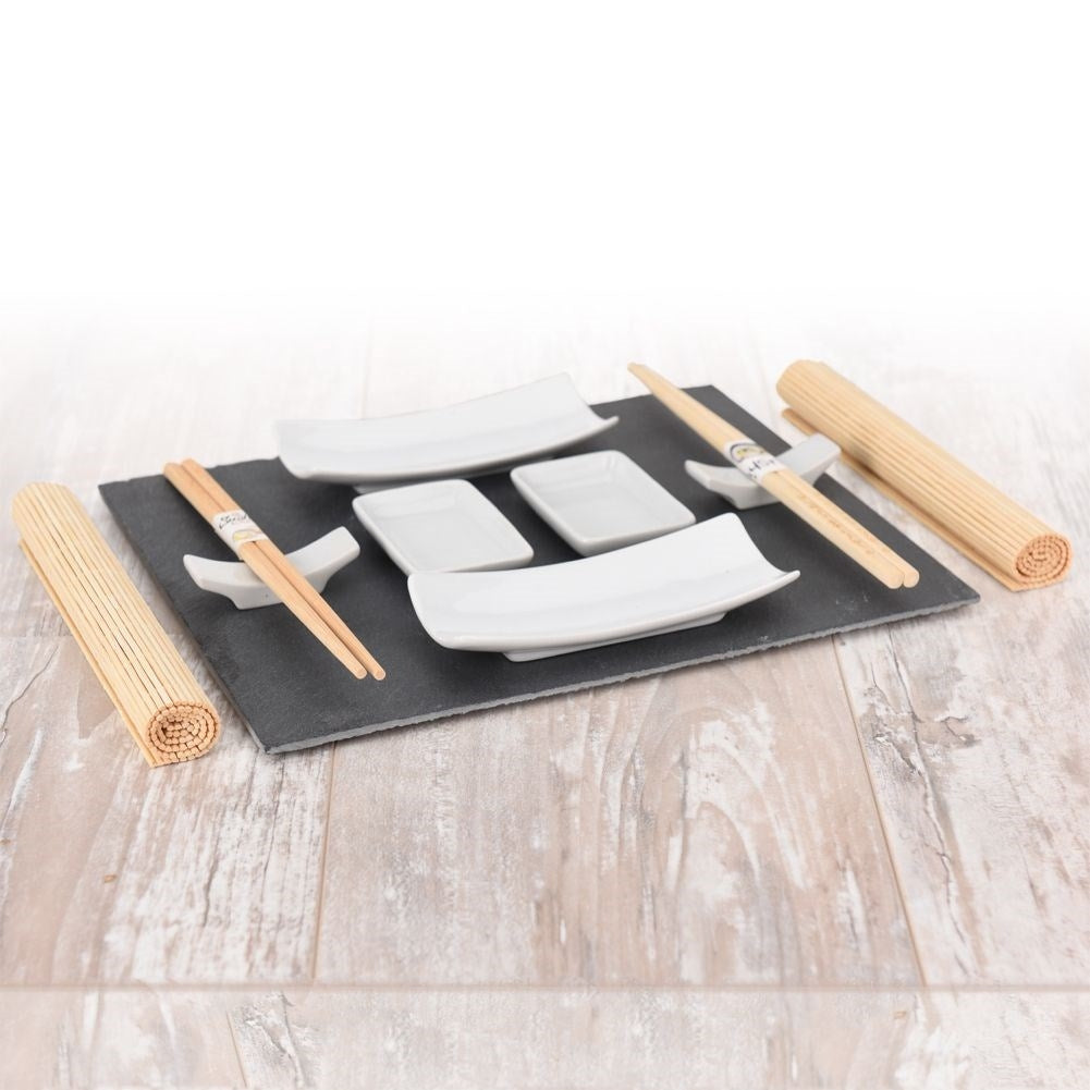 Sushi set for two with 13 accessories - Perfect gift