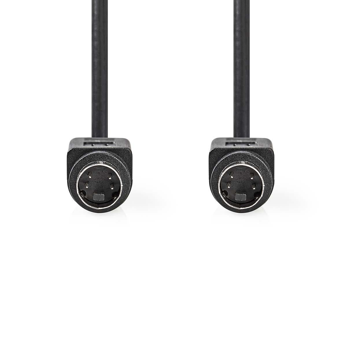 S video cable | S-Video Male | S-Video Male | Nickel plated | 480i | 2.00 m | Round | PVC | Black | Envelope