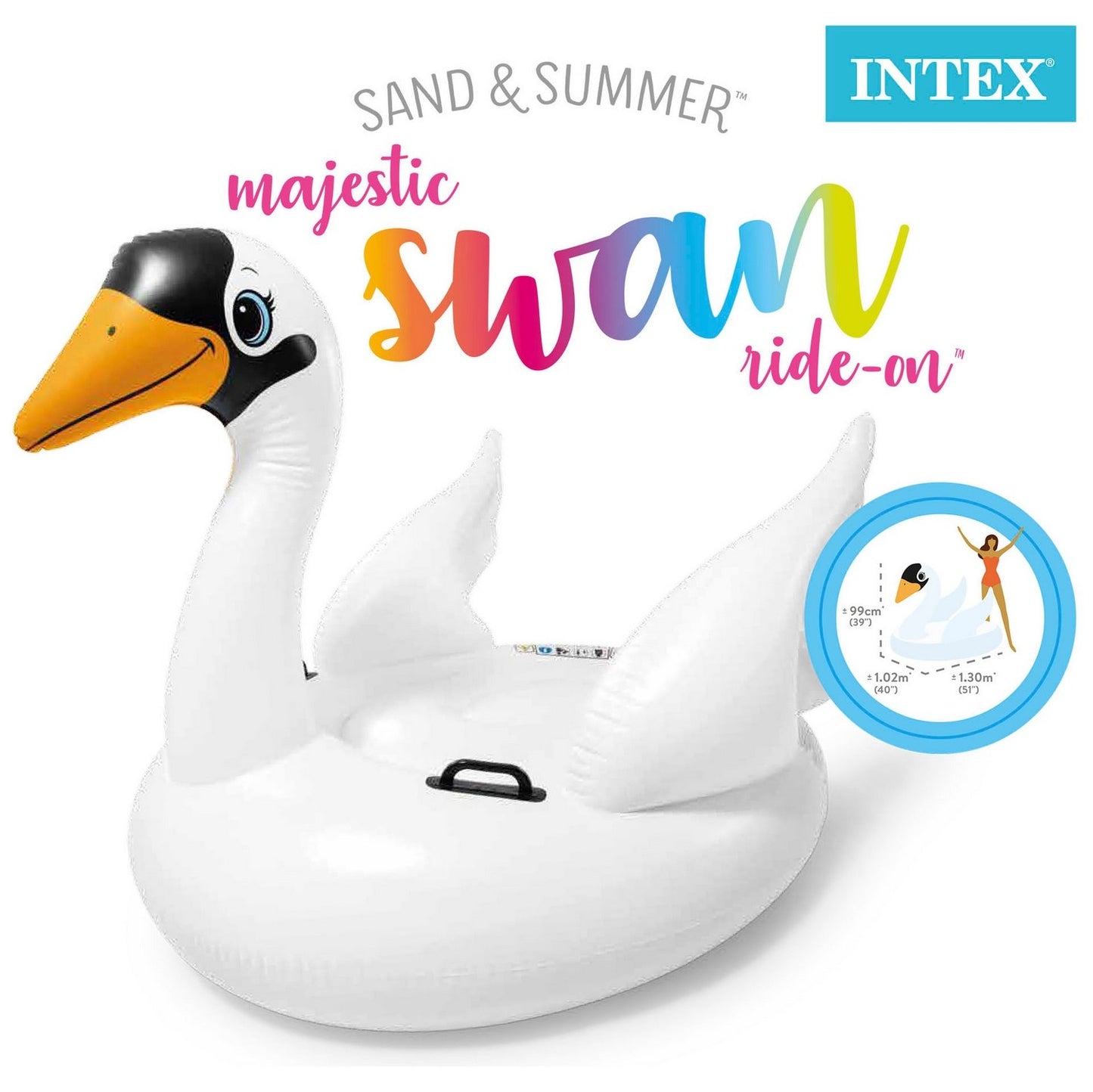 Swan inflatable mattress 130 x 102 x 99 cm INTEX 57557
