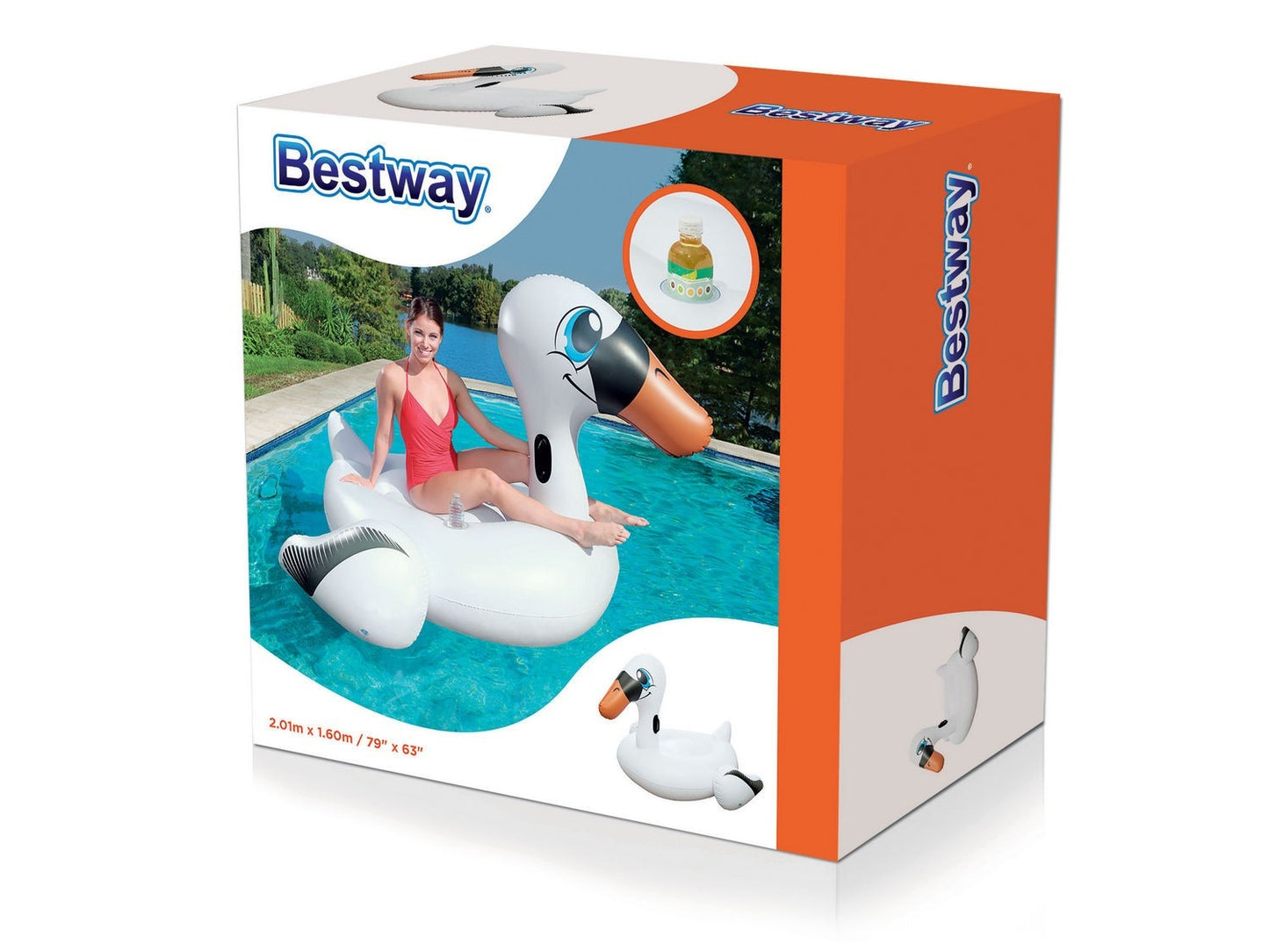 Swan inflatable mattress 201 x 160 cm Bestway 41109