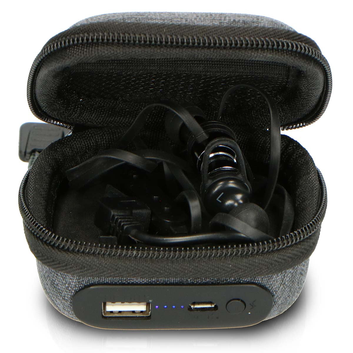Sweatproof Bluetooth Earbuds with Power Bank Case, Black