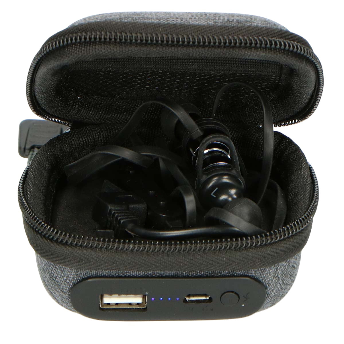 Sweatproof Bluetooth Earbuds with Power Bank Case, Black
