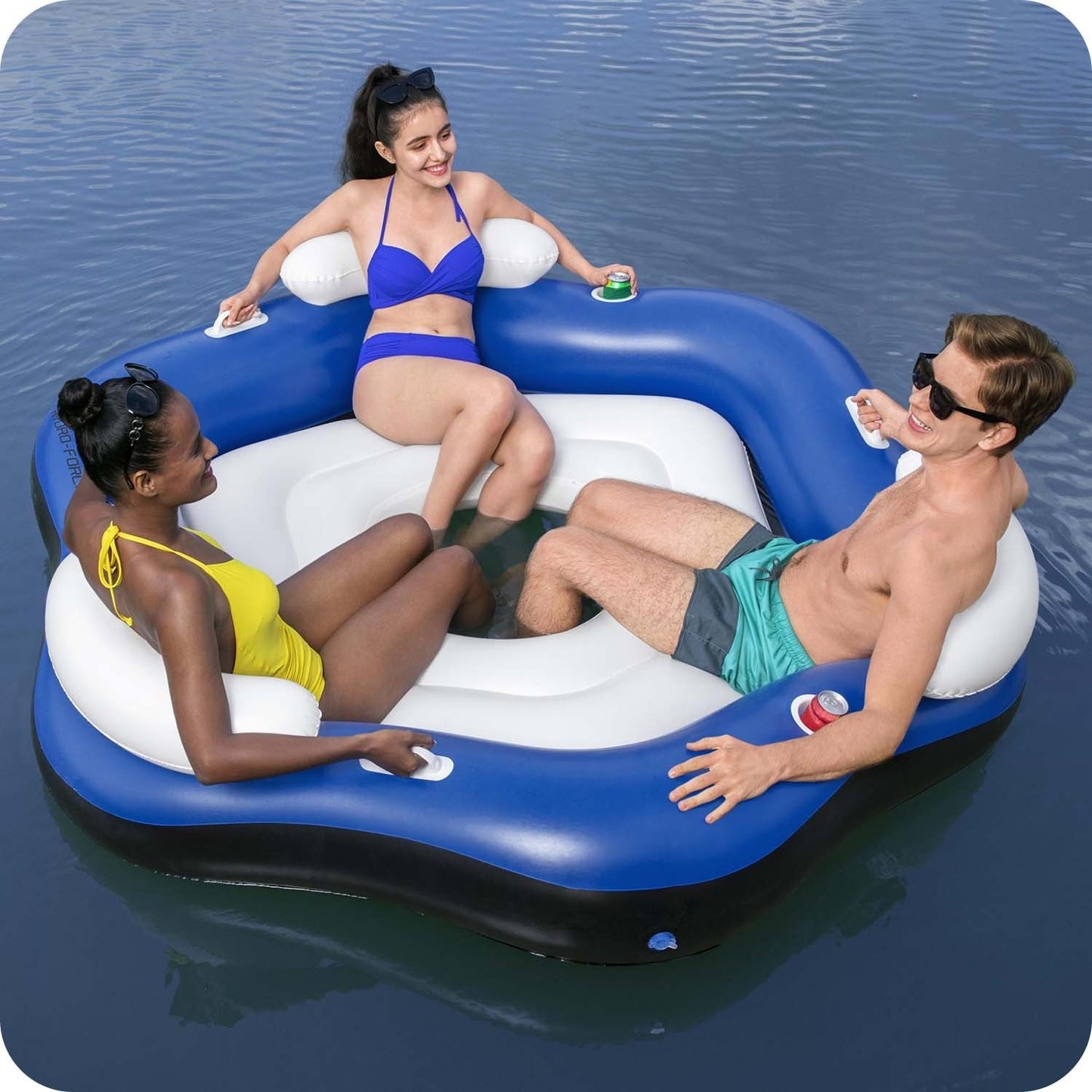Swimming island, 3-person mattress 191x178cm Bestway