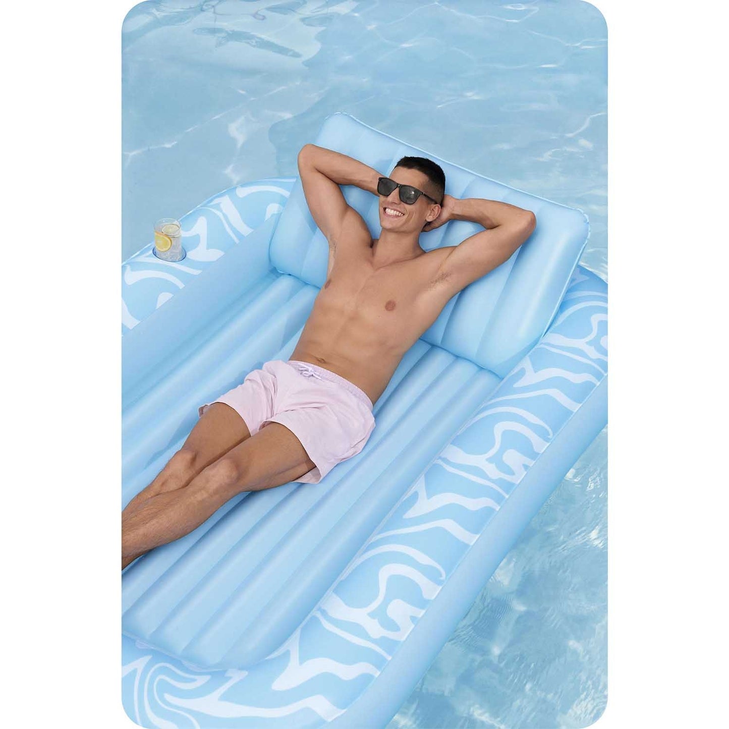 Swimming mattress with backrest Bestway 43838