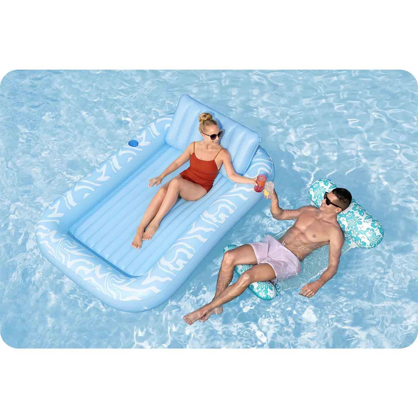 Swimming mattress with backrest Bestway 43838