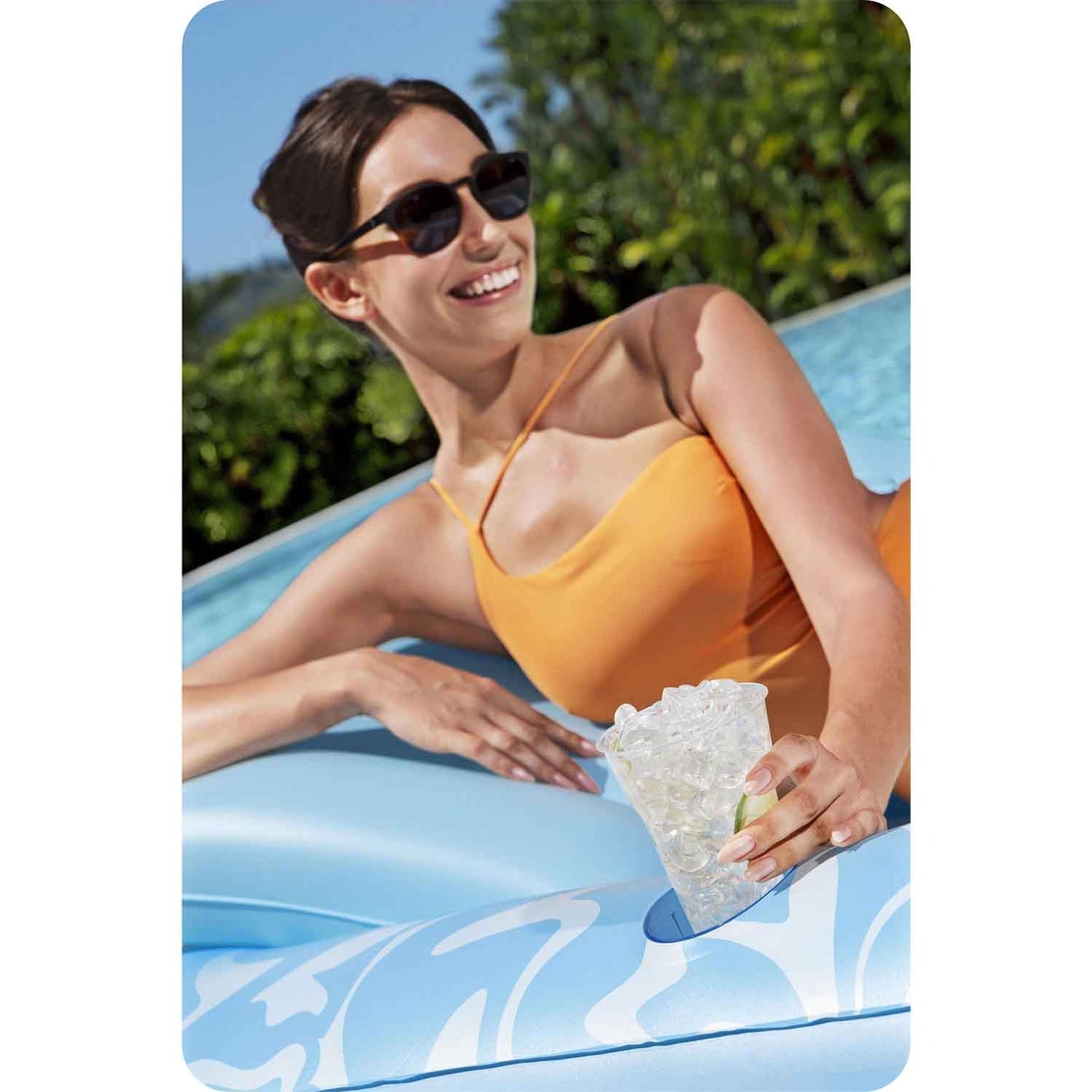Swimming mattress with backrest Bestway 43838