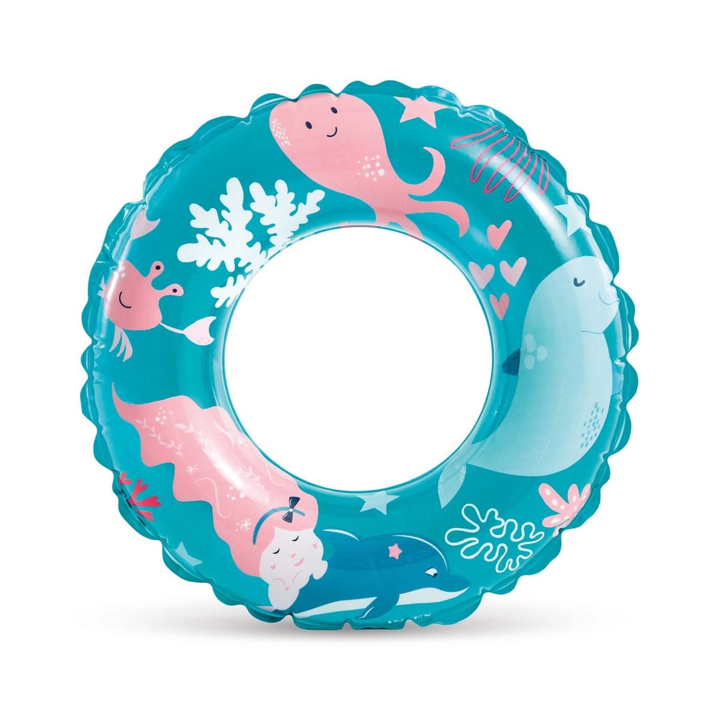 Swimming ring, colorful blue, 61 cm, INTEX 59242