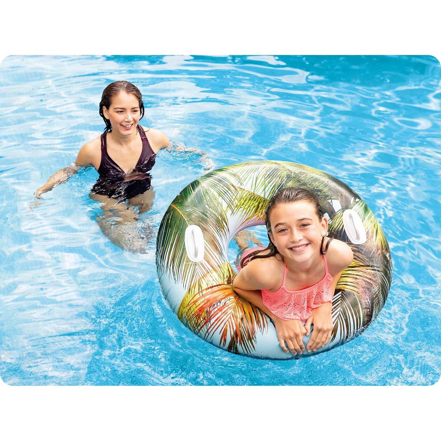 Swimming ring green palm 97 cm XL INTEX 58263
