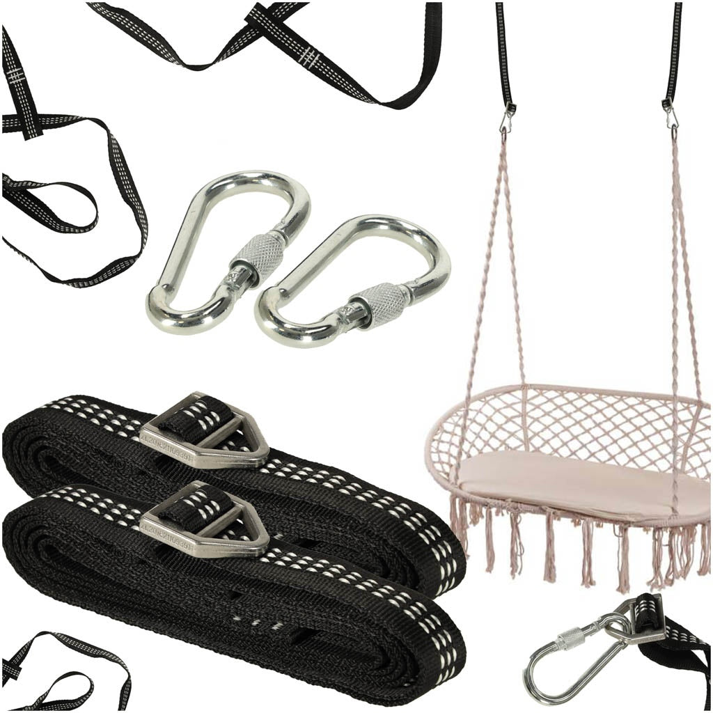 Swing belt carabiner mounting kit