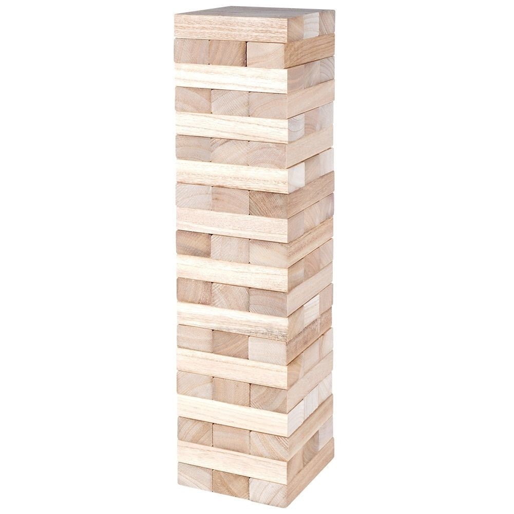 Swinging Tower Game: Balance, Dexterity, Natural Wood, 50cm
