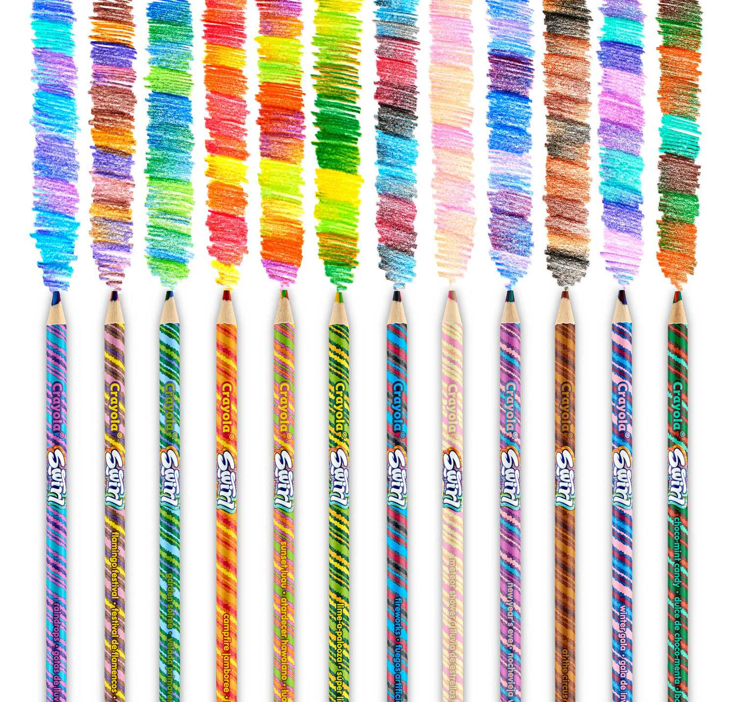 Swirl Colored Pencils, 12-Pack, Multi-Color Effects