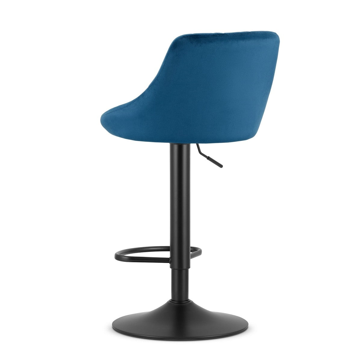Swivel Bar Stool, Height Adjustable, Navy Velvet
