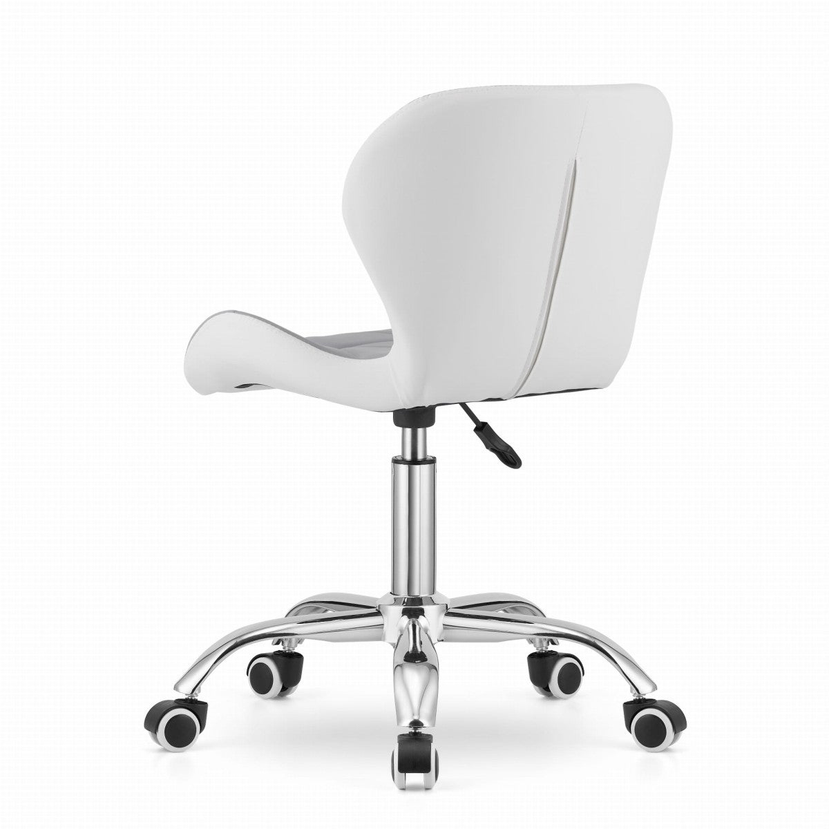 Swivel Office Chair, Eco Leather, Grey-White, Adjustable