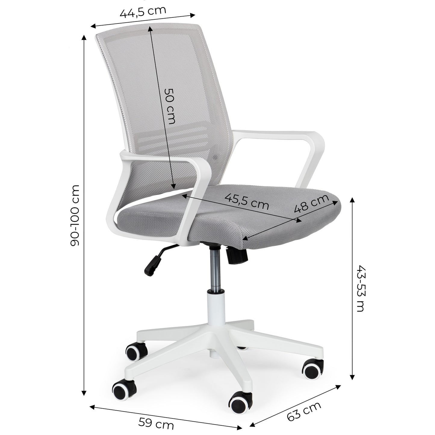 Swivel Office Chair Grey
