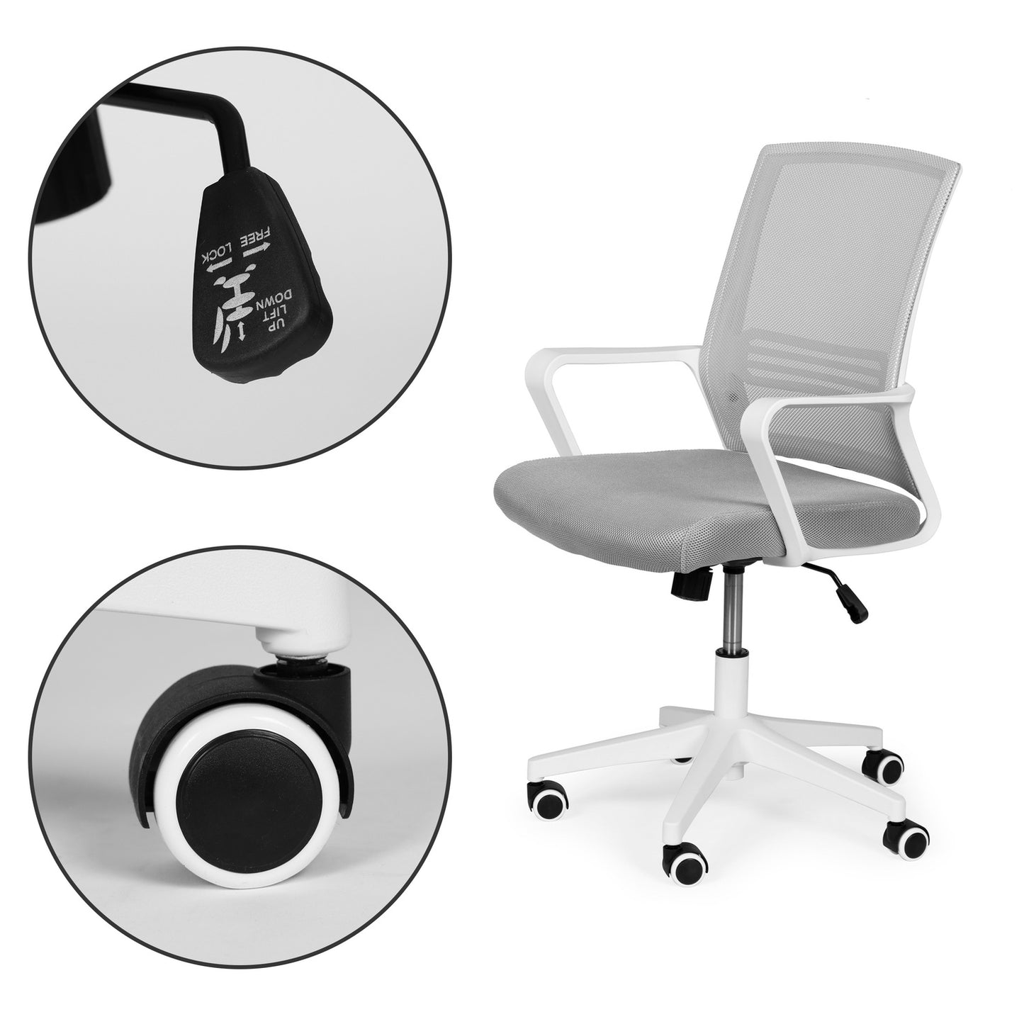 Swivel Office Chair Grey