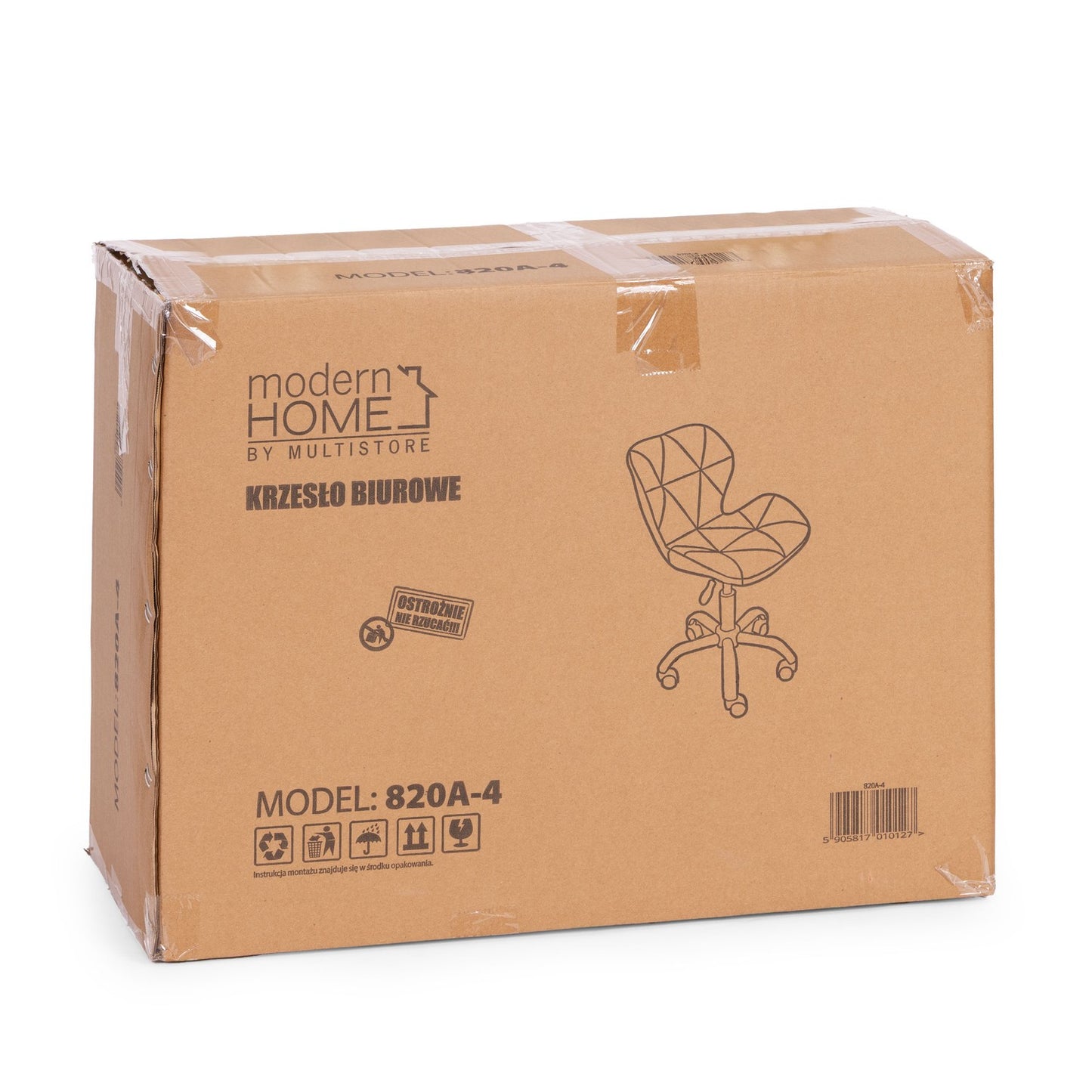 Swivel Office Chair, Height Adjustable, Grey, 100kg Capacity