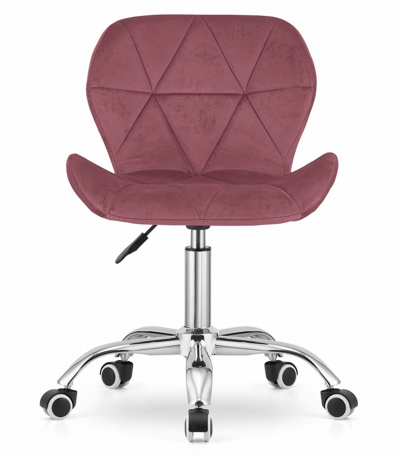 Swivel Office Chair with Wide Backrest Velvet Dark Pink