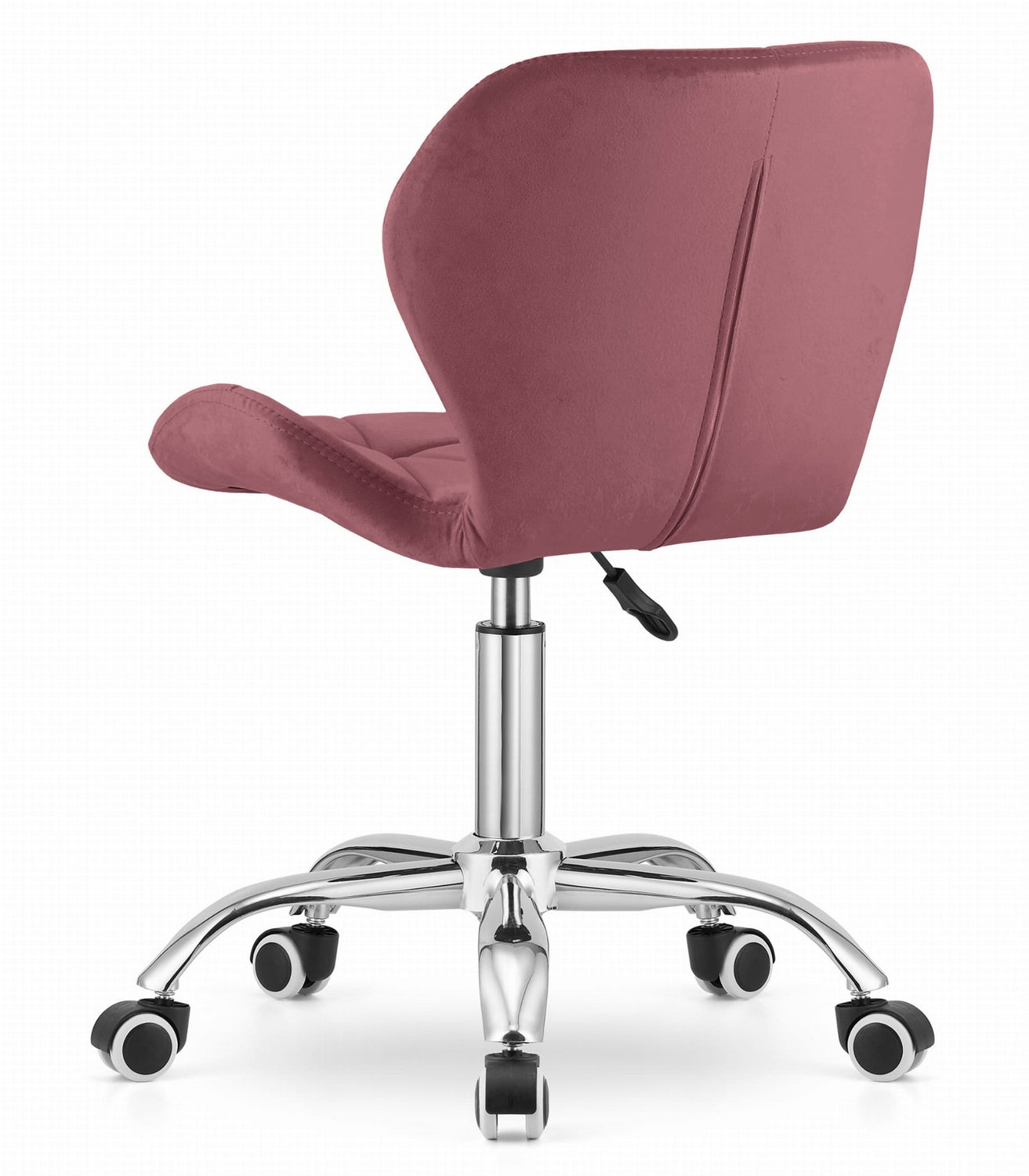Swivel Office Chair with Wide Backrest Velvet Dark Pink