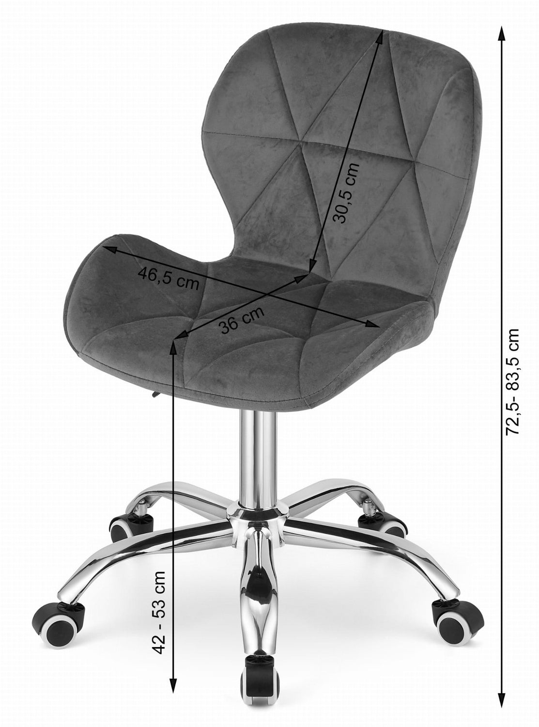 Swivel Office Chair with Wide Backrest Velvet Dark Pink