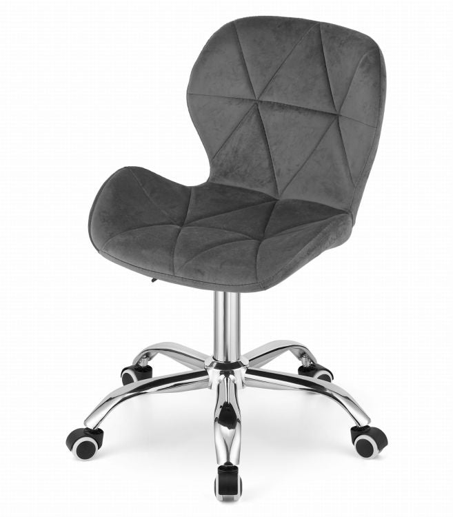 Swivel Office Chair with Wide Backrest Velvet Grey