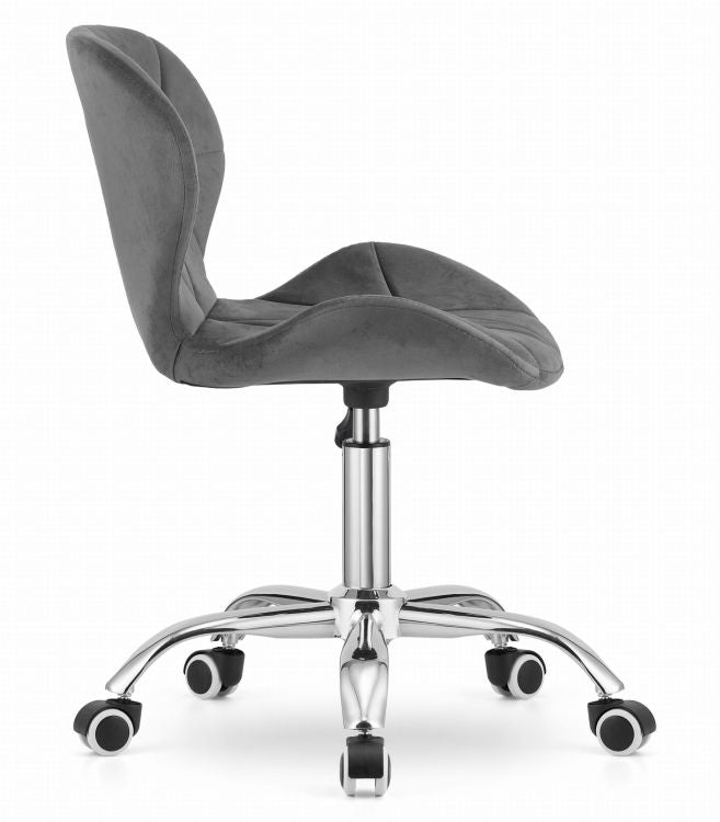 Swivel Office Chair with Wide Backrest Velvet Grey