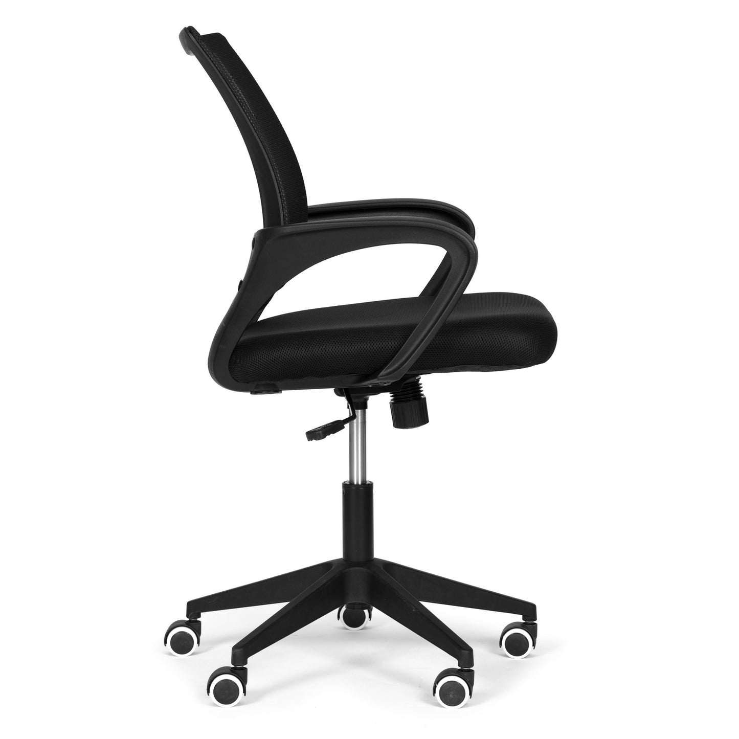 Swivel armchair, contoured office chair, black ModernHome