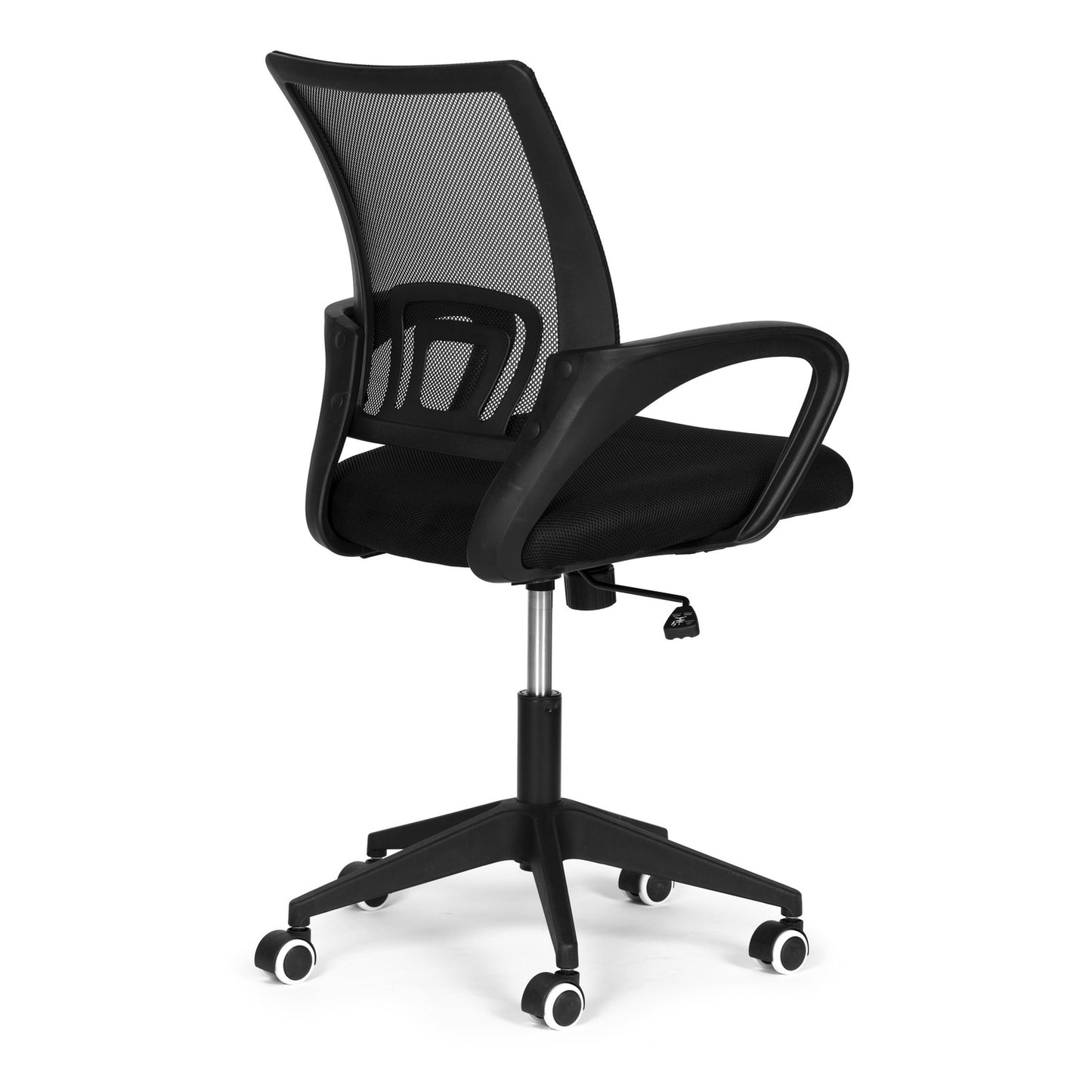 Swivel armchair, contoured office chair, black ModernHome
