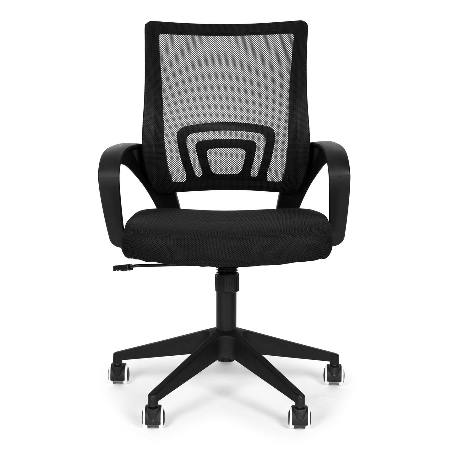Swivel armchair, contoured office chair, black ModernHome