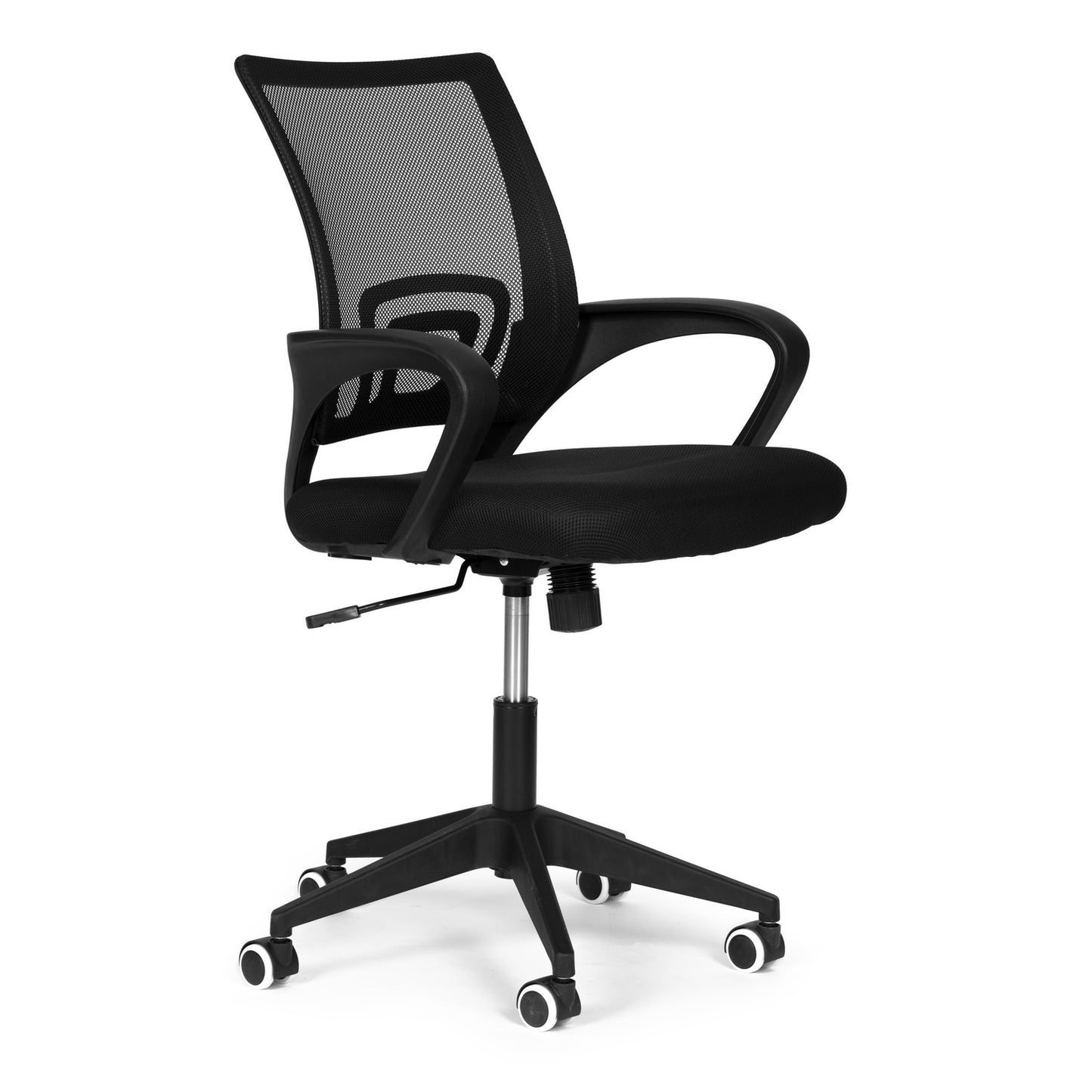 Swivel armchair, contoured office chair, black ModernHome