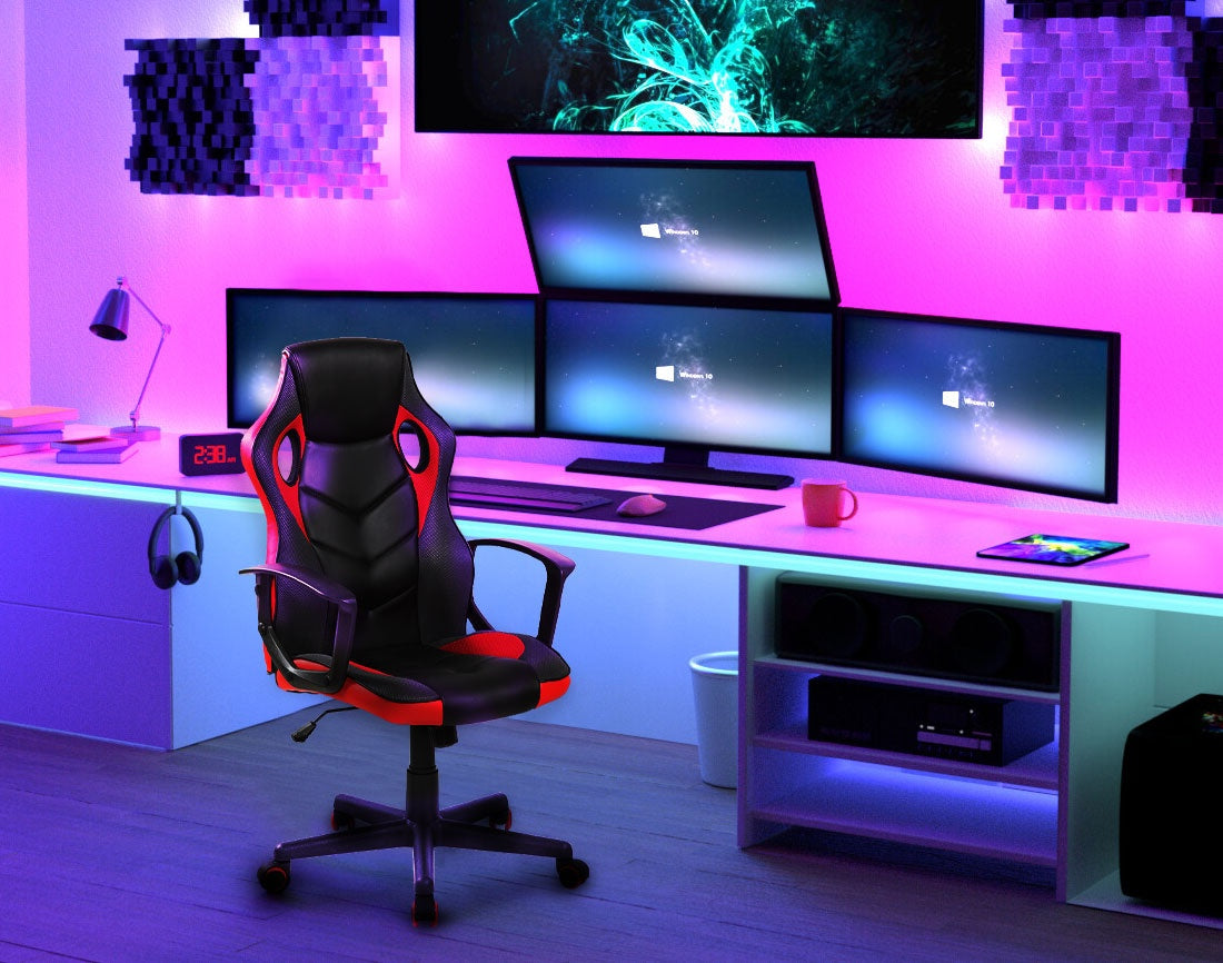 Swivel bucket gaming chair ModernHome