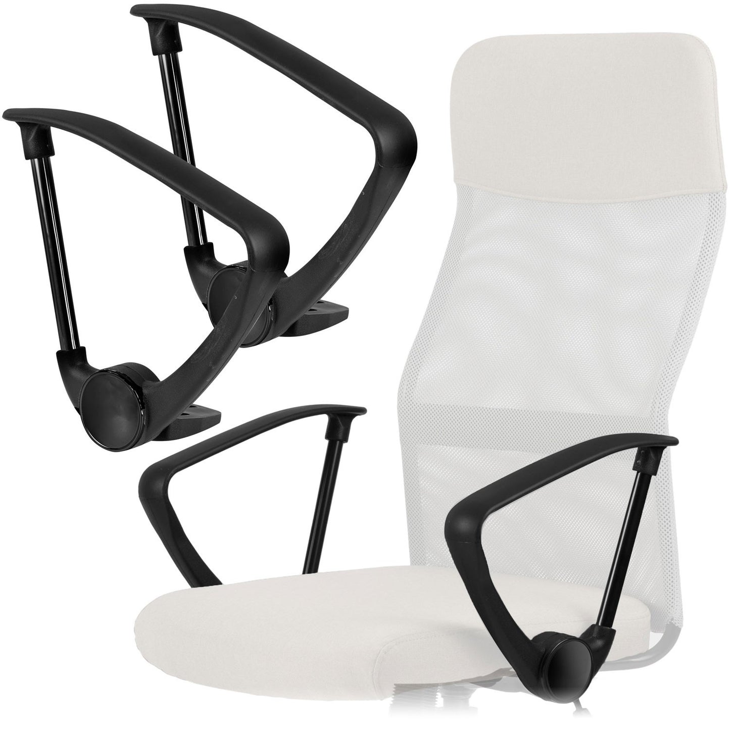 Sydney II armrests black 2 pcs