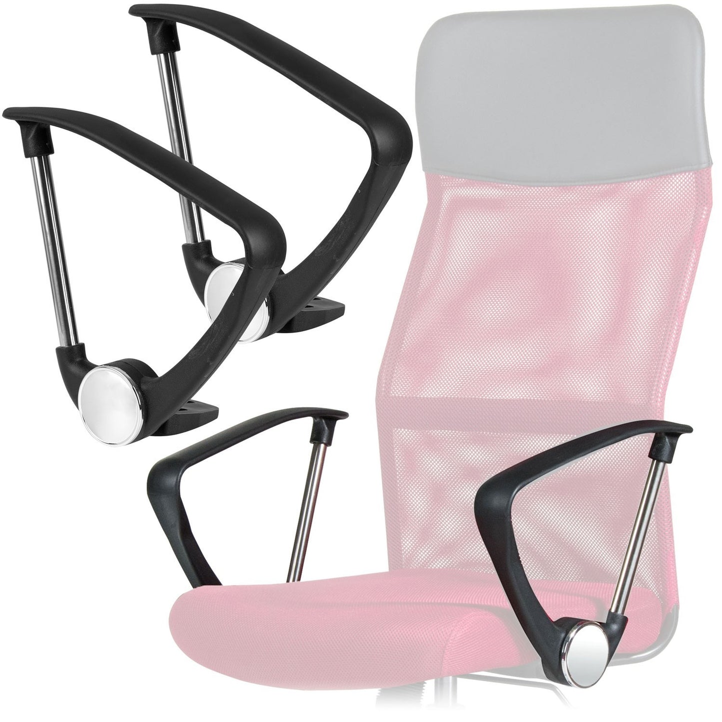 Sydney armchair armrests black 2pcs