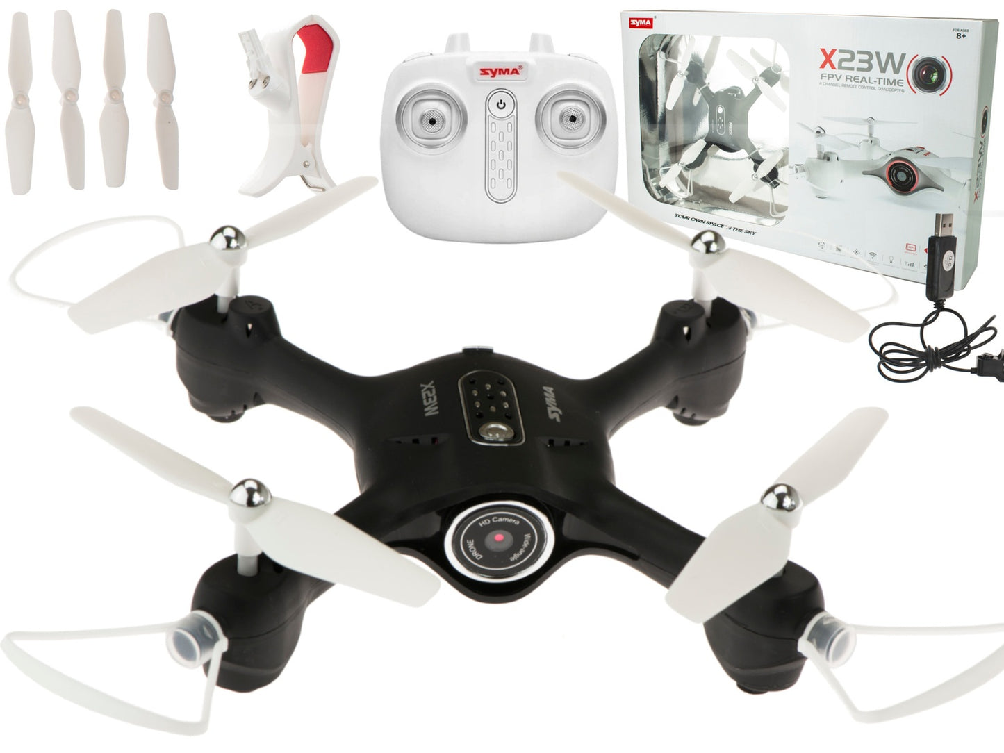 Syma X23W 2.4GHz 4CH FPV Wi-Fi RC drone black
